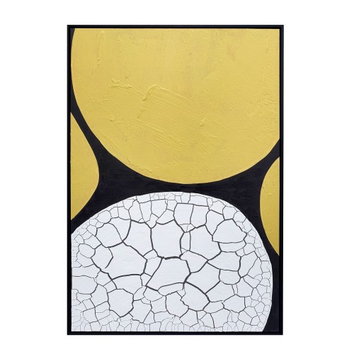 SIRKEL ΠΙΝΑΚΑΣ ΔΙΑΚΟΣΜΗΤΙΚΟΣ ΜΕ ΚΟΡΝΙΖΑ 80x120x4cm ΚΑΜΒΑΣ LEMON ΓΚΡΙ ΞΥΛΟ ΜΑΥΡΟ