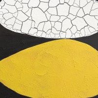 SKIVE ΠΙΝΑΚΑΣ ΔΙΑΚΟΣΜΗΤΙΚΟΣ ΜΕ ΚΟΡΝΙΖΑ 80x120x4cm ΚΑΜΒΑΣ LEMON ΓΚΡΙ ΞΥΛΟ ΜΑΥΡΟ