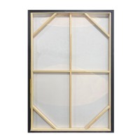 SKIVE ΠΙΝΑΚΑΣ ΔΙΑΚΟΣΜΗΤΙΚΟΣ ΜΕ ΚΟΡΝΙΖΑ 80x120x4cm ΚΑΜΒΑΣ LEMON ΓΚΡΙ ΞΥΛΟ ΜΑΥΡΟ