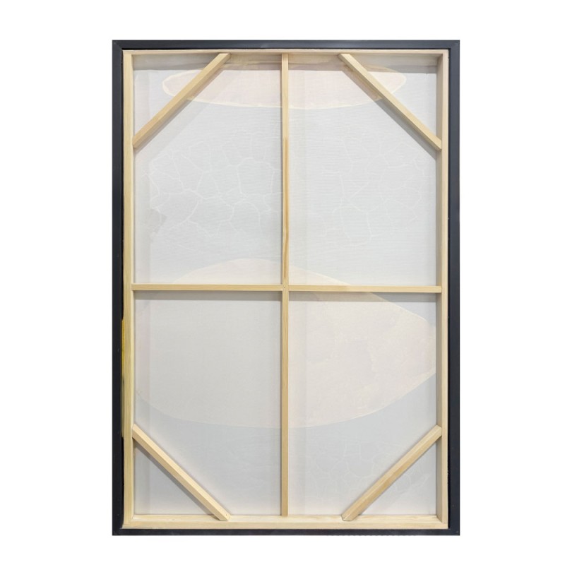SKIVE ΠΙΝΑΚΑΣ ΔΙΑΚΟΣΜΗΤΙΚΟΣ ΜΕ ΚΟΡΝΙΖΑ 80x120x4cm ΚΑΜΒΑΣ LEMON ΓΚΡΙ ΞΥΛΟ ΜΑΥΡΟ