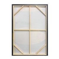 SKIVE ΠΙΝΑΚΑΣ ΔΙΑΚΟΣΜΗΤΙΚΟΣ ΜΕ ΚΟΡΝΙΖΑ 80x120x4cm ΚΑΜΒΑΣ LEMON ΓΚΡΙ ΞΥΛΟ ΜΑΥΡΟ