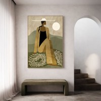 AUREA ΠΙΝΑΚΑΣ ΔΙΑΚΟΣΜΗΤΙΚΟΣ ΜΕ ΚΟΡΝΙΖΑ 80x120x4cm ΚΑΜΒΑΣ ΠΟΛΥΧΡΩΜΟ ΞΥΛΟ