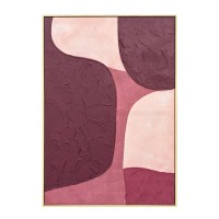 NOPAL ΠΙΝΑΚΑΣ ΔΙΑΚΟΣΜΗΤΙΚΟΣ ΜΕ ΚΟΡΝΙΖΑ 80x120x4cm ΚΑΜΒΑΣ ΜΩΒ ΡΟΖ PS