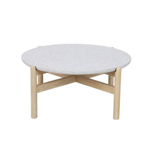 TERRAZZO COFFEE TABLE TERRAZZO ΦΥΣΙΚΟ ΑΝΟΙΧΤΟ 84.4x84.4x38cm