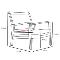 SALSA ΠΟΛΥΘΡΟΝΑ ΜΑΞΙΛΑΡΙ ΜΑΥΡΟ 74.5x73x75.8cm