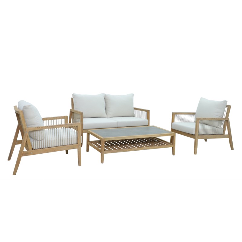 JAPONISM ΣΑΛΟΝΙ SET 1+2+1 ΦΥΣΙΚΟ BEIGE