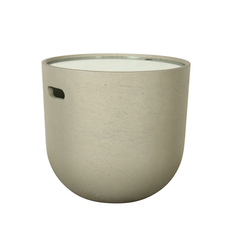 CAP COFFEE TABLE CEMENT ΑΝΟΙΧΤΟ 49x49x45cm