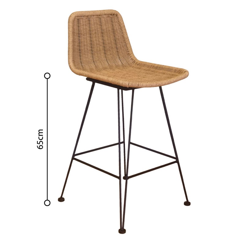 DENMARK ΣΚΑΜΠΟ BAR ΦΥΣΙΚΟ 42x53x90cm