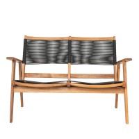 CAVO ΚΑΝΑΠΕΣ 2ΘΕΣΙΟΣ ΜΑΥΡΟ ΦΥΣΙΚΟ 120x72x85cm