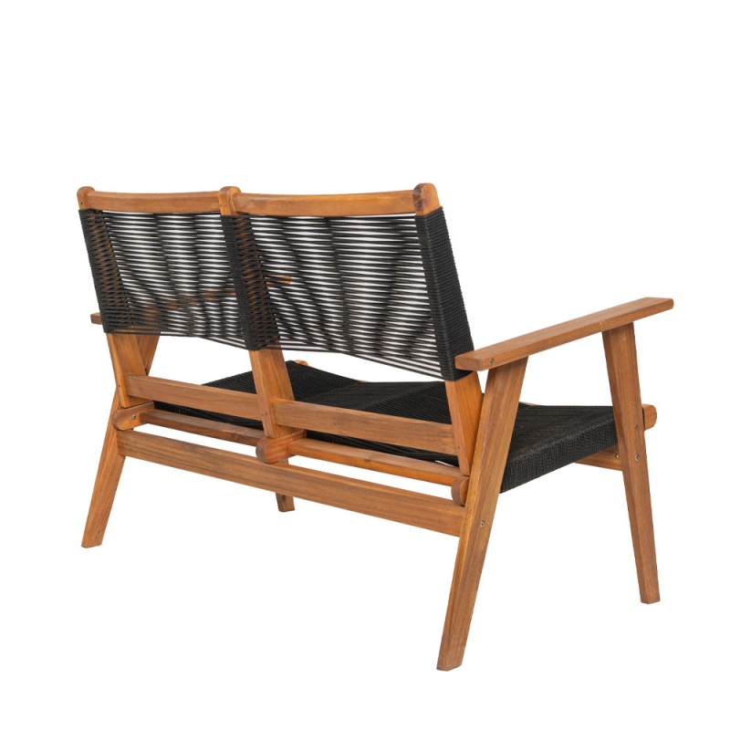 CAVO ΚΑΝΑΠΕΣ 2ΘΕΣΙΟΣ ΜΑΥΡΟ ΦΥΣΙΚΟ 120x72x85cm