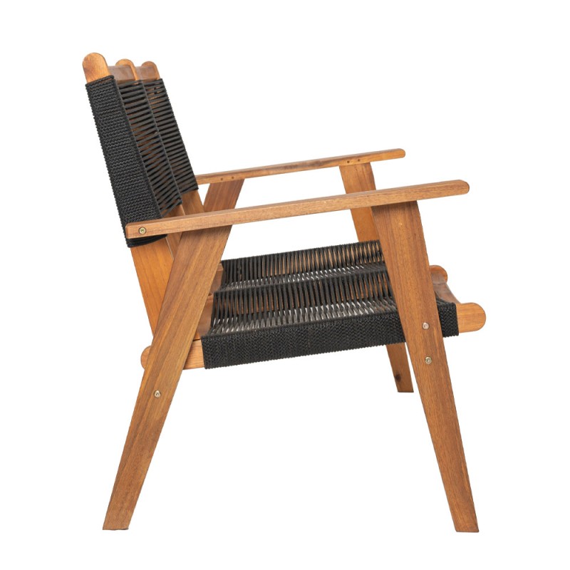 CAVO ΚΑΝΑΠΕΣ 2ΘΕΣΙΟΣ ΜΑΥΡΟ ΦΥΣΙΚΟ 120x72x85cm