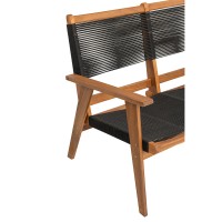 CAVO ΚΑΝΑΠΕΣ 2ΘΕΣΙΟΣ ΜΑΥΡΟ ΦΥΣΙΚΟ 120x72x85cm