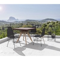 POMPEI ΤΡΑΠΕΖΙ RUST RED 90x90x74.5cm