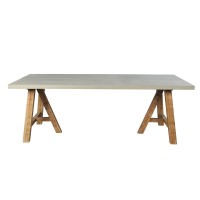 ERESOS ΤΡΑΠΕΖΙ CEMENT ΑΝΟΙΧΤΟ 200x100x76cm
