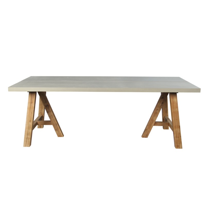 ERESOS ΤΡΑΠΕΖΙ CEMENT ΑΝΟΙΧΤΟ 200x100x76cm