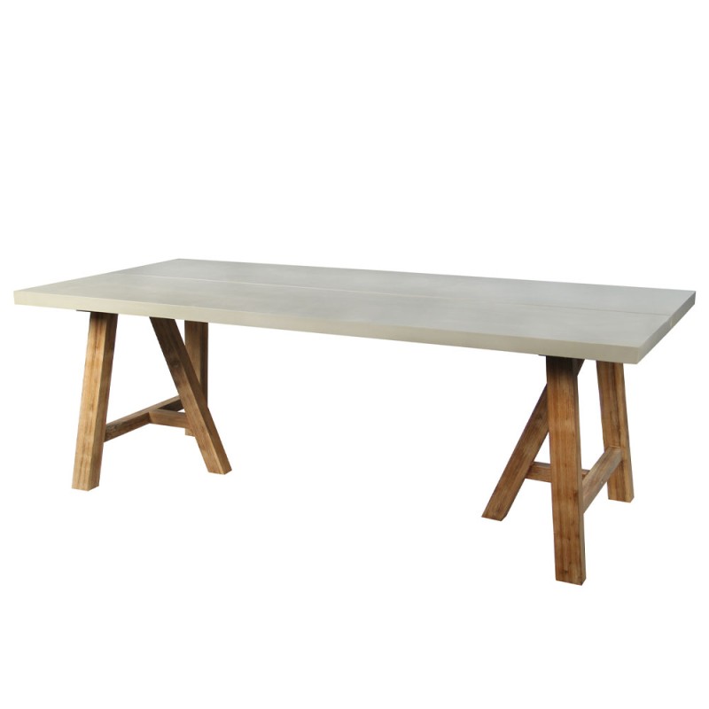 ERESOS ΤΡΑΠΕΖΙ CEMENT ΑΝΟΙΧΤΟ 200x100x76cm