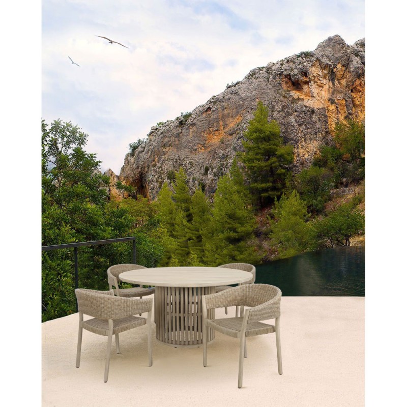 Σετ-4Τεμ.SUMATRA ΚΑΡΕΚΛΑ ΦΥΣΙΚΟ 64x57x78cm