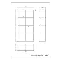 KIVOS 77 ΒΙΒΛΙΟΘΗΚΗ SONOMA 77x29.5x147.5cm