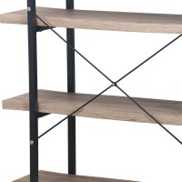 BRICK-URBAN ΒΙΒΛΙΟΘΗΚΗ ΦΥΣΙΚΟ ΜΑΥΡΟ 105x32x140cm