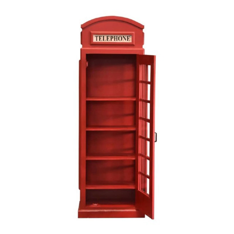 LONDON CALLING ΒΙΒΛΙΟΘΗΚΗ ΨΗΛΗ ΚΟΚΚΙΝΟ 64x40x180cm