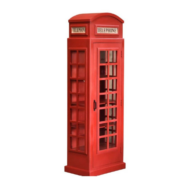 LONDON CALLING ΒΙΒΛΙΟΘΗΚΗ ΨΗΛΗ ΚΟΚΚΙΝΟ 64x40x180cm