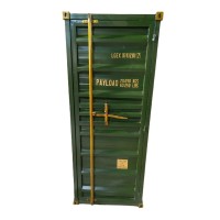CONTAINER ΒΙΒΛΙΟΘΗΚΗ ΨΗΛΗ ΛΑΔΙ ΧΡΥΣΟ RUSTY 61x40x177cm