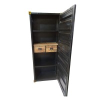 CONTAINER ΒΙΒΛΙΟΘΗΚΗ ΨΗΛΗ ΜΑΥΡΟ ΧΡΥΣΟ RUSTY 61x40x177cm