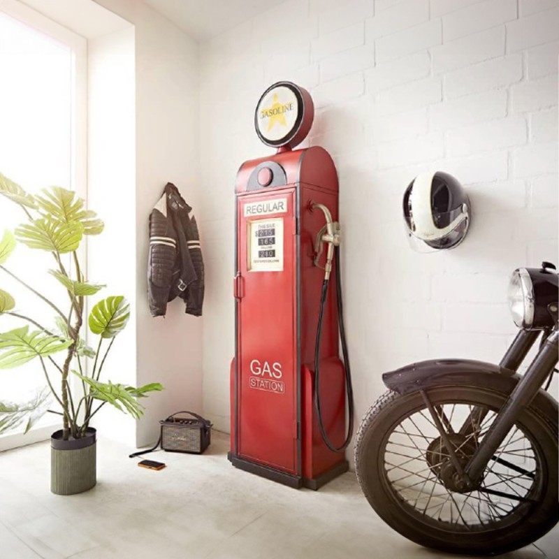 GASOLINE ΒΙΒΛΙΟΘΗΚΗ ΨΗΛΗ ΚΟΚΚΙΝΟ 53x36x193cm