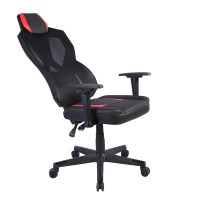 STORM ΚΑΡΕΚΛΑ GAMING ΓΡΑΦΕΙΟΥ ΜΑΥΡΟ ΚΟΚΚΙΝΟ 50x73x135cm