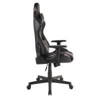 DYSKORD ΚΑΡΕΚΛΑ GAMING ΓΡΑΦΕΙΟΥ ΜΑΥΡΟ ΜΕ PATTERN 50x74x137cm