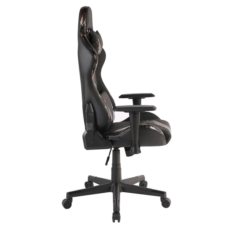DYSKORD ΚΑΡΕΚΛΑ GAMING ΓΡΑΦΕΙΟΥ ΜΑΥΡΟ ΜΕ PATTERN 50x74x137cm
