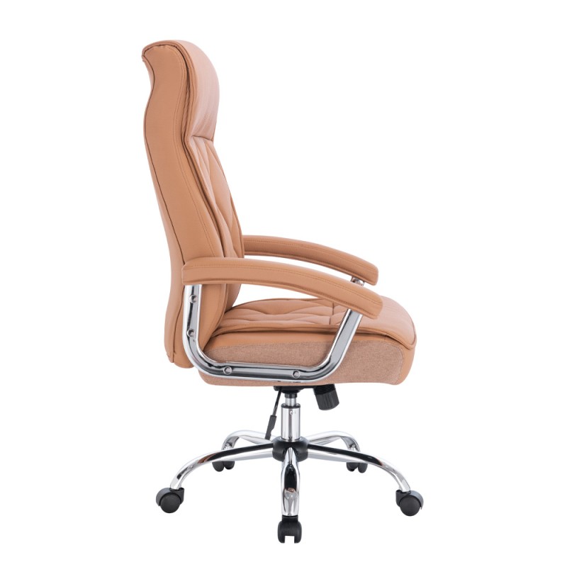 COMFY ΚΑΡΕΚΛΑ ΓΡΑΦΕΙΟΥ CAMEL ΧΡΩΜΙΟ 66.5x67.5x120cm