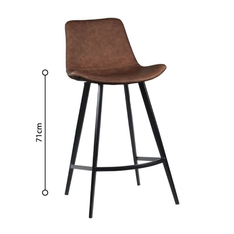 Σετ-2Τεμ.STITCHED ΣΚΑΜΠΟ BAR TABAC 46.5x50.5x91.5cm