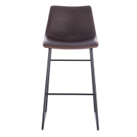 Σετ-2Τεμ.NUEVO XL ΣΚΑΜΠΟ BAR ΚΑΦΕ ANTIQUE WASHED ΜΑΥΡΟ 47x57x100cm