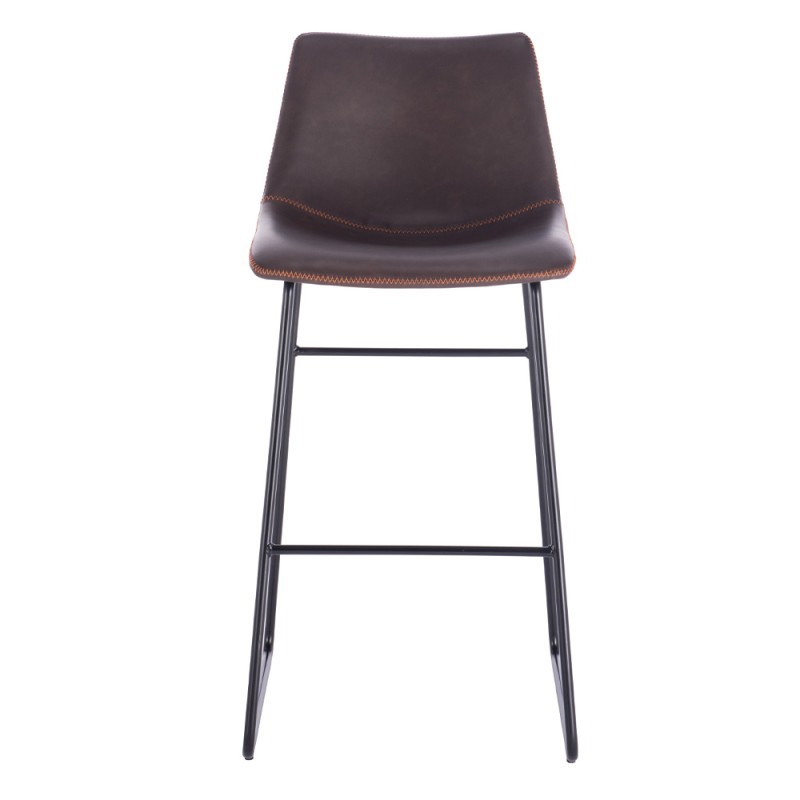 Σετ-2Τεμ.NUEVO XL ΣΚΑΜΠΟ BAR ΚΑΦΕ ANTIQUE WASHED ΜΑΥΡΟ 47x57x100cm