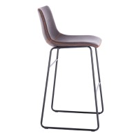 Σετ-2Τεμ.NUEVO XL ΣΚΑΜΠΟ BAR ΚΑΦΕ ANTIQUE WASHED ΜΑΥΡΟ 47x57x100cm