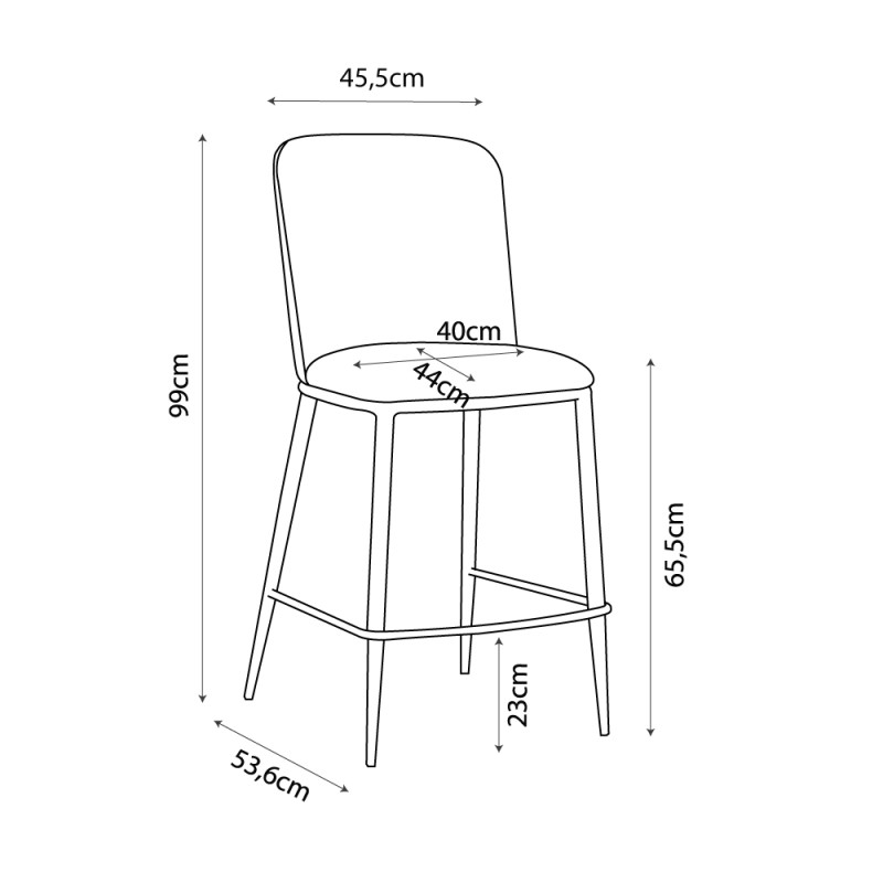 Σετ-2Τεμ.COUTURE ΣΚΑΜΠΟ BAR CAMEL 45x57x98cm