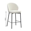 Σετ-2Τεμ.LUNE ΣΚΑΜΠΟ BAR ΛΕΥΚΟ 48x53.5x95.5cm
