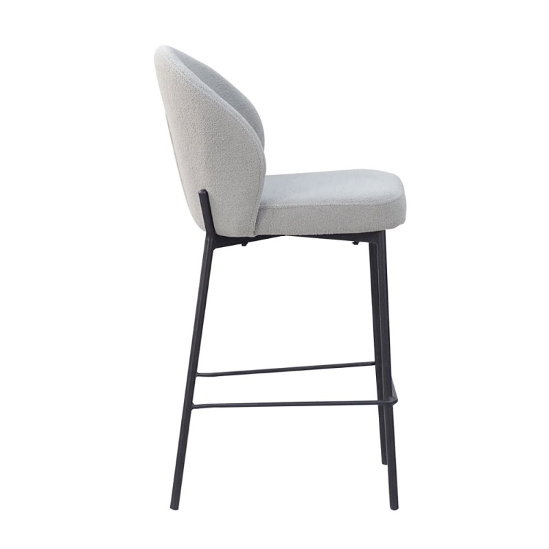 Σετ-2Τεμ.LUNE ΣΚΑΜΠΟ BAR ΓΚΡΙ 48x53.5x95.5cm
