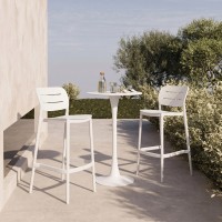 Σετ-4Τεμ.ZURICH ΣΚΑΜΠΟ BAR ΛΕΥΚΟ 50x48.5x103.5cm