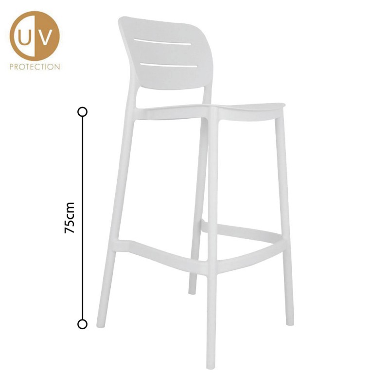 Σετ-4Τεμ.ZURICH ΣΚΑΜΠΟ BAR ΛΕΥΚΟ 50x48.5x103.5cm