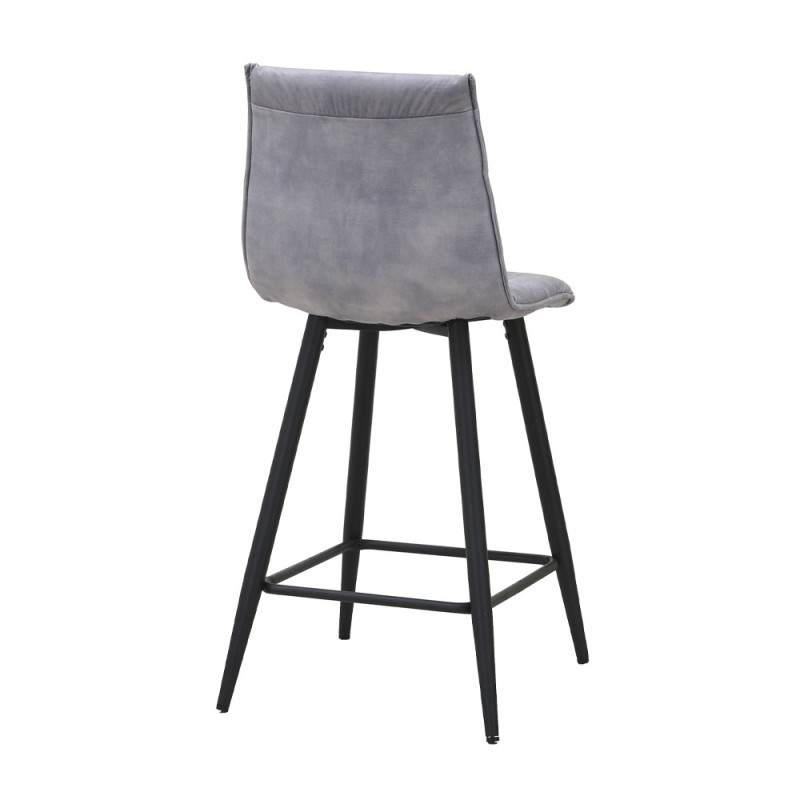 Σετ-4Τεμ.LINEA ΣΚΑΜΠΟ BAR ΓΚΡΙ SILVER 42x51x94cm