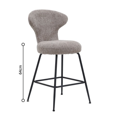 Σετ-2Τεμ.FUNGO ΣΚΑΜΠΟ BAR BEIGE 51x55x97cm