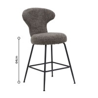Σετ-2Τεμ.FUNGO ΣΚΑΜΠΟ BAR ΛΑΔΙ ΓΚΡΙ 51x55x97cm