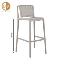 Σετ-4Τεμ.POLLY ΣΚΑΜΠΟ BAR ΓΚΡΙ ΑΝΟΙΧΤΟ 42x50x100.5cm