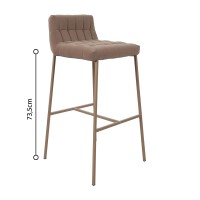 MERLO ΣΚΑΜΠΟ BAR BEIGE 49x50x88cm