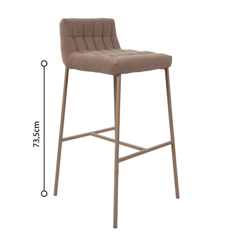 MERLO ΣΚΑΜΠΟ BAR BEIGE 49x50x88cm