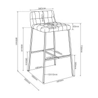 MERLO ΣΚΑΜΠΟ BAR ΛΑΔΙ 49x50x88cm