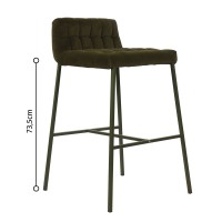 MERLO ΣΚΑΜΠΟ BAR ΛΑΔΙ 49x50x88cm