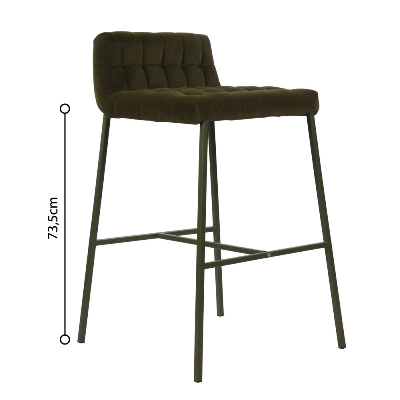 MERLO ΣΚΑΜΠΟ BAR ΛΑΔΙ 49x50x88cm